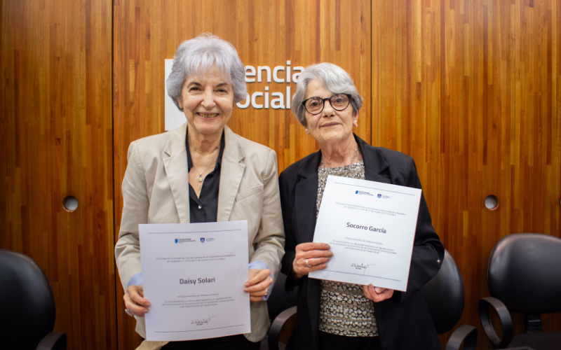 Daisy Solari y Socorro García Profesoras Eméritas: la importancia de los procesos colectivos